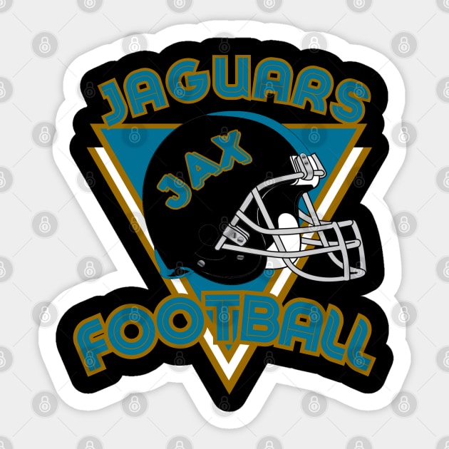 Jacksonville Football Vintage Style Sticker by Borcelle Vintage Apparel 